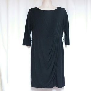 Black Faux Wrap-Style Dress by  ABGDress Size 12
